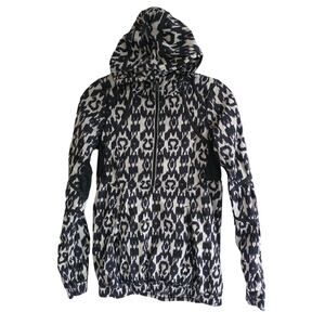 LULULEMON Women's Willpower 1/2 Zip Windbreaker Hooded Jacket Ikat Size 0/2? EUC